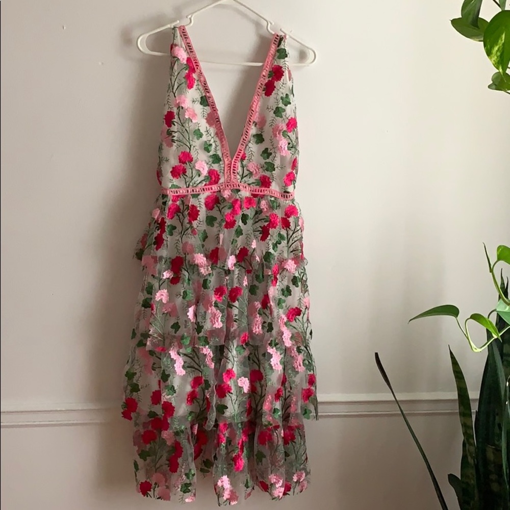 ASOS STUNNING embroidered midi dress